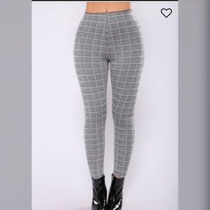 Fashion nova Plaid High Rise Leggins